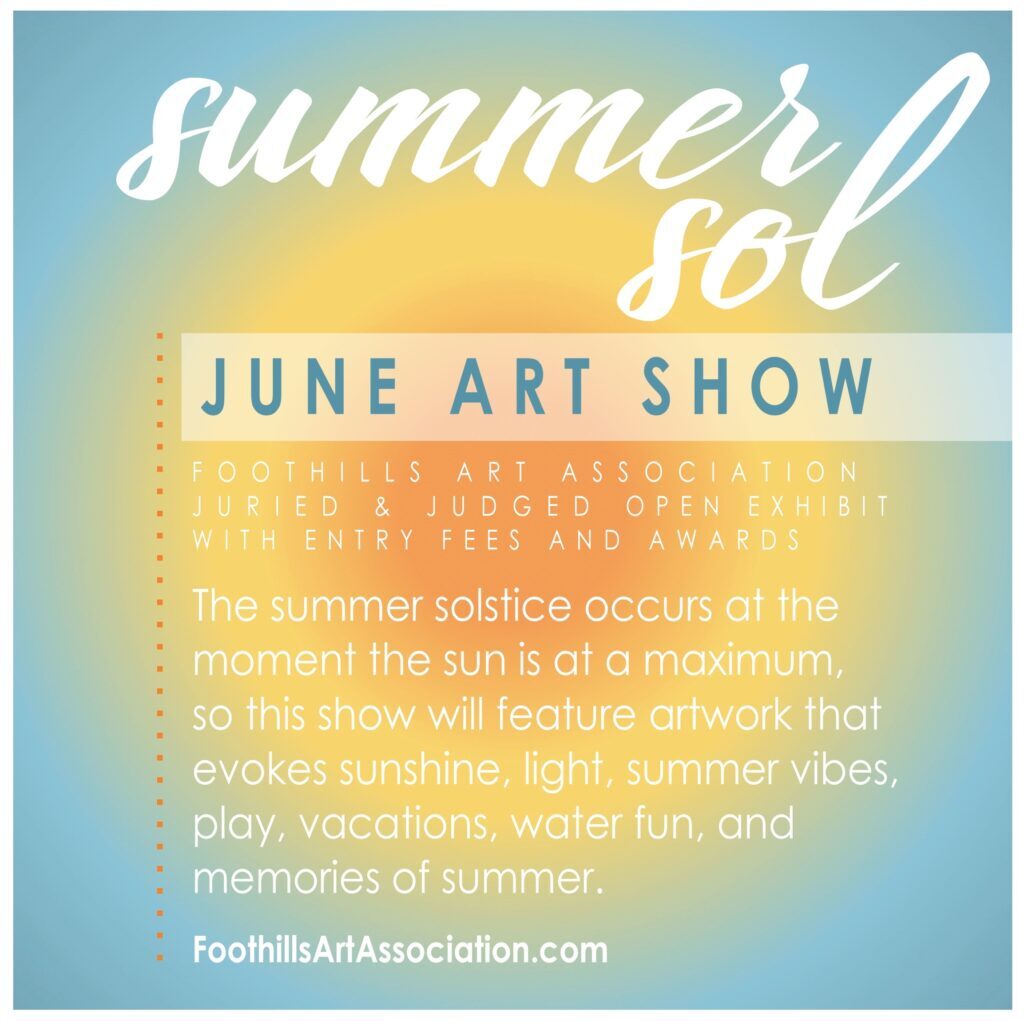 Banner describing June juried art show